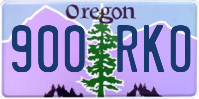 OR license plate 900RKO