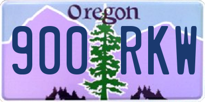 OR license plate 900RKW