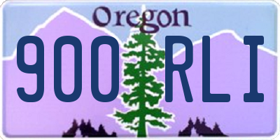 OR license plate 900RLI