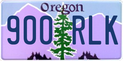 OR license plate 900RLK