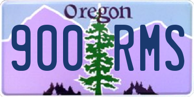 OR license plate 900RMS