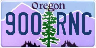 OR license plate 900RNC