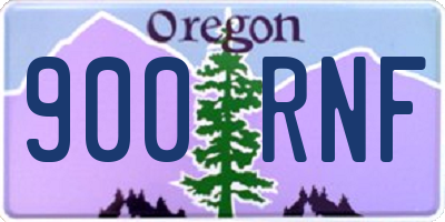 OR license plate 900RNF