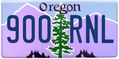 OR license plate 900RNL