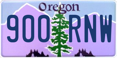 OR license plate 900RNW
