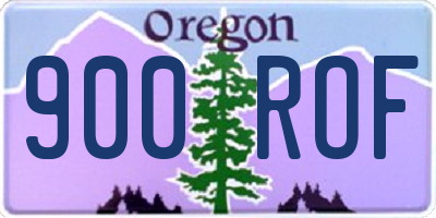 OR license plate 900ROF