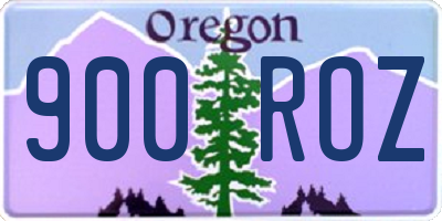OR license plate 900ROZ