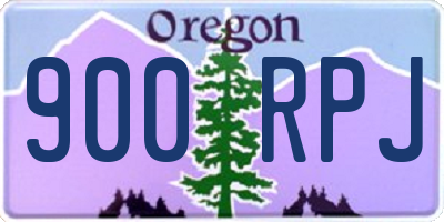 OR license plate 900RPJ