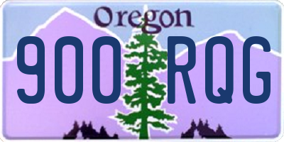 OR license plate 900RQG