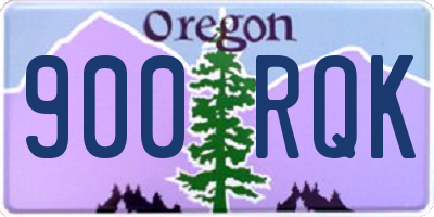 OR license plate 900RQK