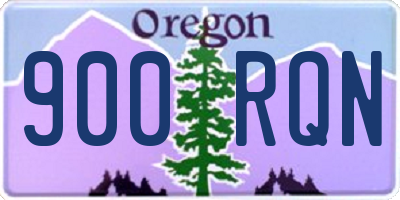 OR license plate 900RQN