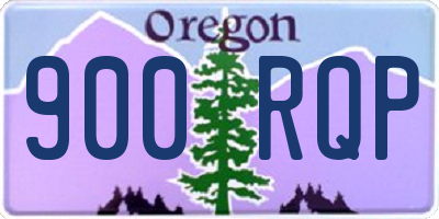 OR license plate 900RQP