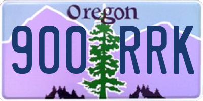 OR license plate 900RRK