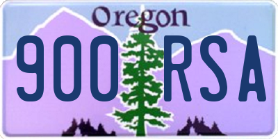 OR license plate 900RSA