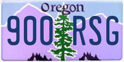 OR license plate 900RSG