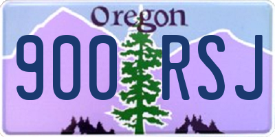 OR license plate 900RSJ