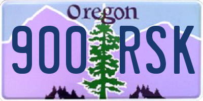 OR license plate 900RSK