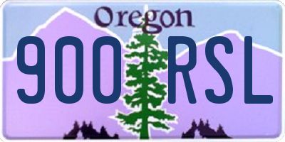 OR license plate 900RSL