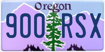 OR license plate 900RSX