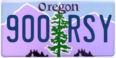 OR license plate 900RSY