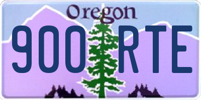 OR license plate 900RTE