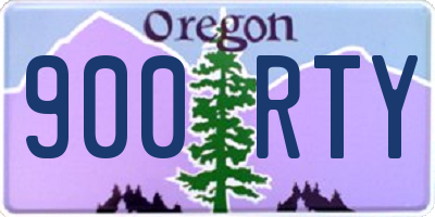 OR license plate 900RTY