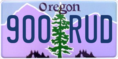 OR license plate 900RUD