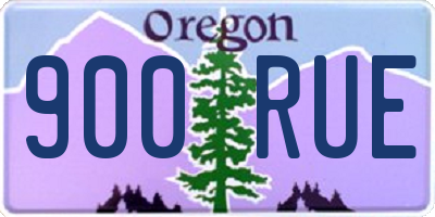 OR license plate 900RUE