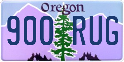 OR license plate 900RUG
