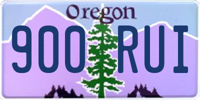 OR license plate 900RUI