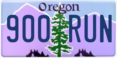 OR license plate 900RUN