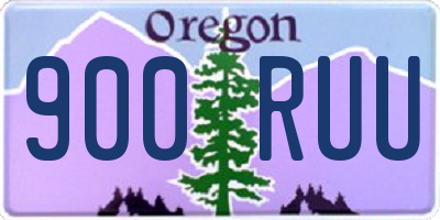 OR license plate 900RUU