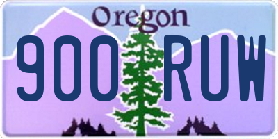 OR license plate 900RUW