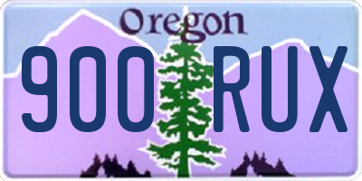 OR license plate 900RUX