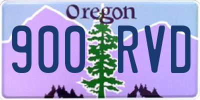 OR license plate 900RVD