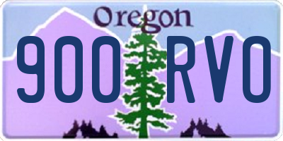 OR license plate 900RVO