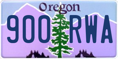 OR license plate 900RWA