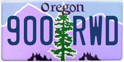 OR license plate 900RWD