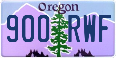 OR license plate 900RWF