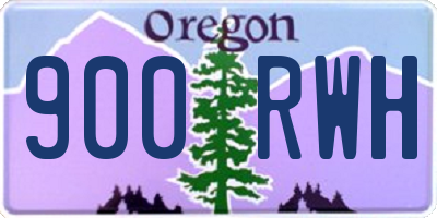 OR license plate 900RWH