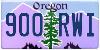 OR license plate 900RWI