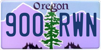 OR license plate 900RWN
