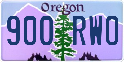 OR license plate 900RWO
