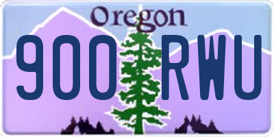 OR license plate 900RWU