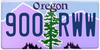 OR license plate 900RWW