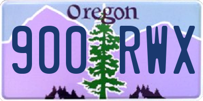 OR license plate 900RWX