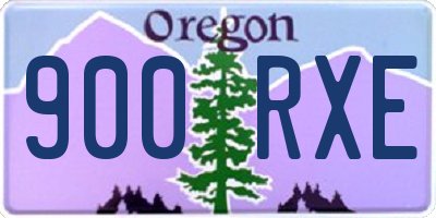 OR license plate 900RXE