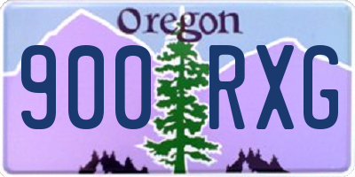OR license plate 900RXG