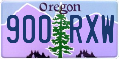 OR license plate 900RXW