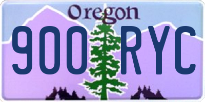 OR license plate 900RYC